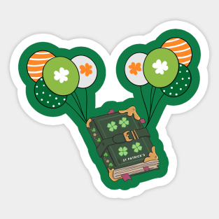 st patrick's day book and Balloon Sticker